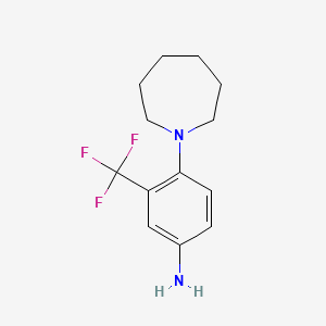 molecular formula C13H17F3N2 B1285529 4-(Azepan-1-yl)-3-(trifluoromethyl)aniline CAS No. 946761-25-7