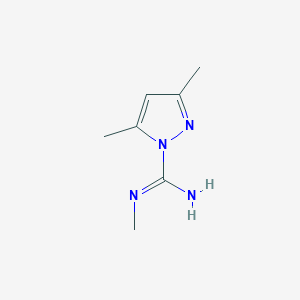 molecular formula C7H12N4 B12855292 N,3,5-Trimethyl-1H-pyrazole-1-carboximidamide 