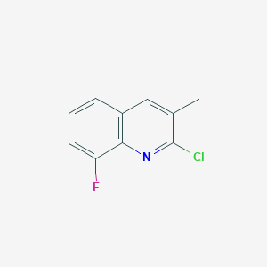 molecular formula C10H7ClFN B12855321 2-Chloro-8-fluoro-3-methylquinoline 