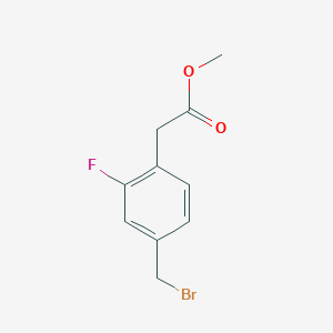 molecular formula C10H10BrFO2 B12855329 Methyl 4-(bromomethyl)-2-fluorophenylacetate 