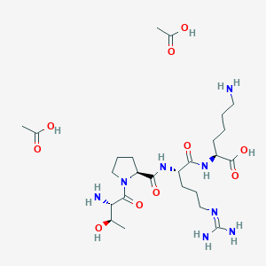 molecular formula C25H48N8O10 B12855389 L-Threonyl-L-prolyl-L-arginyl-L-lysine diacetate 