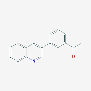 molecular formula C17H13NO B12855397 1-[3-(3-Quinolinyl)phenyl]ethanone CAS No. 893737-12-7