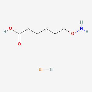 molecular formula C6H14BrNO3 B1285541 6-Aminooxy-hexanoic acid; hydrobromide CAS No. 448954-98-1