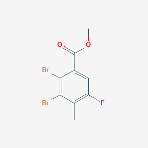 molecular formula C9H7Br2FO2 B12855422 Methyl 2,3-dibromo-5-fluoro-4-methylbenzoate 