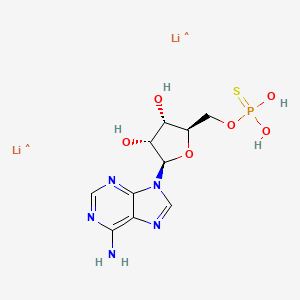 molecular formula C10H14Li2N5O6PS B12855476 O-(((2R,3S,4R,5R)-5-(6-Amino-9H-purin-9-yl)-3,4-dihydroxytetrahydrofuran-2-yl)methyl) O,S-dihydrogen phosphorothioate, dilithium salt 
