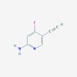 molecular formula C7H5FN2 B12855485 5-Ethynyl-4-fluoropyridin-2-amine 