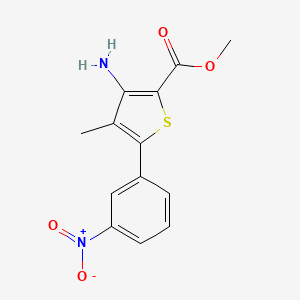 molecular formula C13H12N2O4S B12855538 Methyl 3-amino-4-methyl-5-(3-nitrophenyl)thiophene-2-carboxylate 