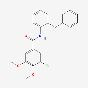 molecular formula C22H20ClNO3 B12855553 N-(2-benzylphenyl)-3-chloro-4,5-dimethoxybenzamide 