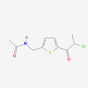 molecular formula C10H12ClNO2S B1285562 N-{[5-(2-chloropropanoyl)thien-2-yl]methyl}acetamide CAS No. 874623-18-4