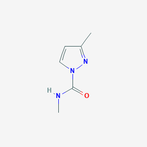 molecular formula C6H9N3O B12855627 N,3-Dimethyl-1H-pyrazole-1-carboxamide 