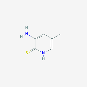 molecular formula C6H8N2S B12855654 3-Amino-5-methylpyridine-2(1H)-thione 