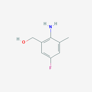 molecular formula C8H10FNO B12855662 (2-Amino-5-fluoro-3-methylphenyl)methanol 