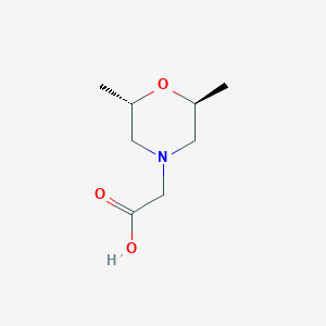 molecular formula C8H15NO3 B12855725 2-[(2S,6S)-2,6-dimethylmorpholin-4-yl]acetic acid 