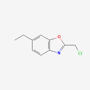 molecular formula C10H10ClNO B12855806 2-(Chloromethyl)-6-ethylbenzo[d]oxazole 