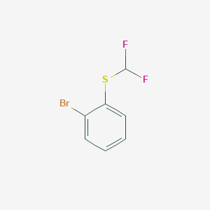 molecular formula C7H5BrF2S B12855835 Difluoromethylmercapto-bromobenzene 