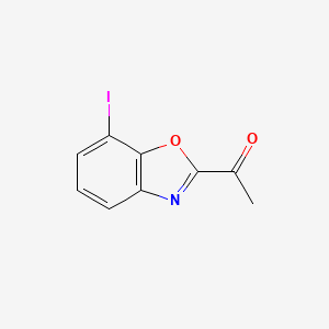molecular formula C9H6INO2 B12855850 1-(7-Iodobenzo[d]oxazol-2-yl)ethanone 