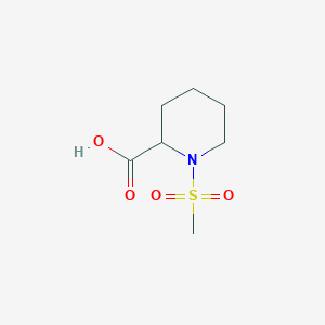 molecular formula C7H13NO4S B1285599 1-(Methylsulfonyl)piperidine-2-carboxylic acid CAS No. 1008975-54-9