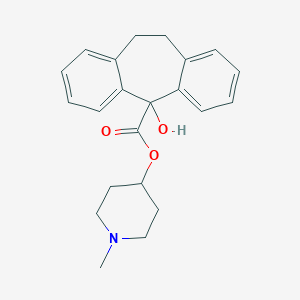5H-Dibenzo(a,d)cycloheptene-5-carboxylic acid, 10,11-dihydro-5-hydroxy-, 1-methyl-4-piperidyl ester