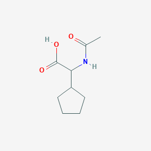molecular formula C9H15NO3 B1285600 2-Acetamido-2-cyclopentylacetic acid CAS No. 2521-83-7