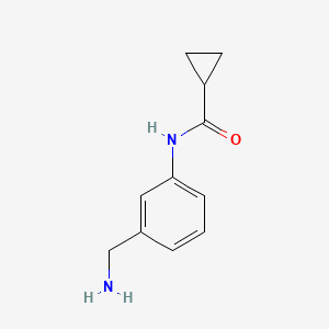 molecular formula C11H14N2O B1285607 N-[3-(aminomethyl)phenyl]cyclopropanecarboxamide CAS No. 918810-70-5