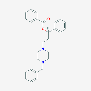 molecular formula C27H30N2O2 B128562 [3-(4-Benzylpiperazin-1-yl)-1-phenylpropyl] benzoate CAS No. 149848-07-7