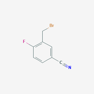 molecular formula C8H5BrFN B1285622 3-(Bromomethyl)-4-fluorobenzonitrile CAS No. 856935-35-8