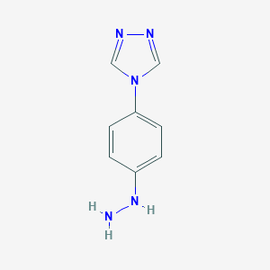 molecular formula C8H9N5 B128566 4-(4-肼基苯基)-4H-1,2,4-三唑 CAS No. 154594-16-8
