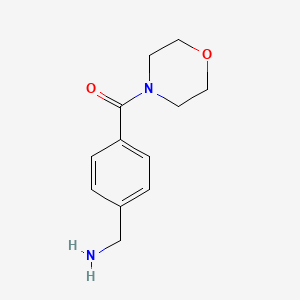 molecular formula C12H16N2O2 B1285696 4-(Morpholinocarbonyl)benzylamine CAS No. 923138-47-0