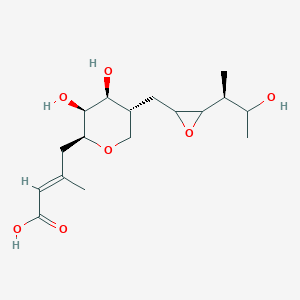molecular formula C17H28O7 B128570 (E)-4-[(2S,3S,4S,5R)-3,4-dihydroxy-5-[[3-[(2S)-3-hydroxybutan-2-yl]oxiran-2-yl]methyl]oxan-2-yl]-3-methylbut-2-enoic acid CAS No. 66262-68-8