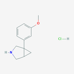 B128573 1-(3-Methoxyphenyl)-3-azabicyclo[3.1.0]hexane Hydrochloride CAS No. 66505-07-5