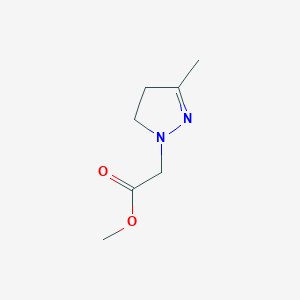 molecular formula C7H12N2O2 B12857324 Methyl 2-(3-methyl-4,5-dihydro-1H-pyrazol-1-yl)acetate 