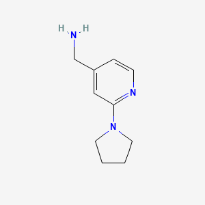 molecular formula C10H15N3 B1285741 (2-(Pyrrolidin-1-yl)pyridin-4-yl)methanamine CAS No. 876316-38-0