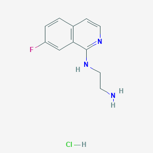 molecular formula C11H13ClFN3 B12857496 n-(2-Aminoethyl)-7-fluoroisoquinolin-1-amine hydrochloride 