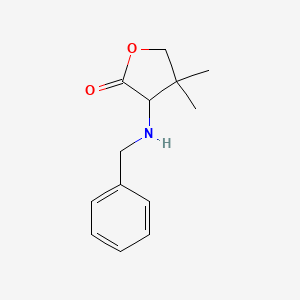 molecular formula C13H17NO2 B12857504 3-(Benzylamino)-4,4-dimethyldihydrofuran-2(3H)-one 