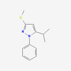 molecular formula C13H16N2S B12857560 5-Isopropyl-3-methylthio-1-phenyl-1H-pyrazole CAS No. 871110-18-8