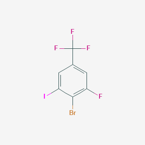 molecular formula C7H2BrF4I B12857589 4-Bromo-3-fluoro-5-iodobenzotrifluoride 