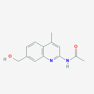 molecular formula C13H14N2O2 B12857650 N-(7-(hydroxymethyl)-4-methylquinolin-2-yl)acetamide 