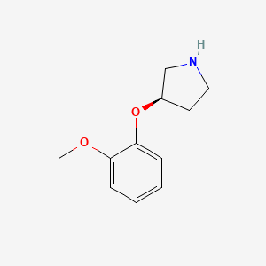 molecular formula C11H15NO2 B12857665 (R)-3-(2-Methoxyphenoxy)pyrrolidine CAS No. 900572-40-9