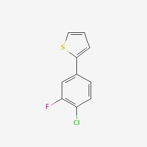 molecular formula C10H6ClFS B12857714 2-(4-Chloro-3-fluorophenyl)thiophene 