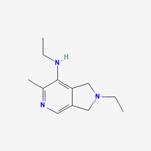 molecular formula C12H19N3 B12857766 N,2-Diethyl-6-methyl-2,3-dihydro-1H-pyrrolo[3,4-c]pyridin-7-amine 