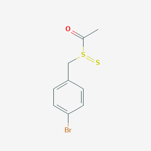 molecular formula C9H9BrOS2 B12857795 1-((4-Bromobenzyl)sulfinothioyl)ethan-1-one 