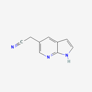 molecular formula C9H7N3 B12857840 1H-pyrrolo[2,3-b]pyridine-5-acetonitrile 