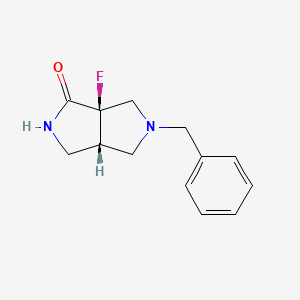 molecular formula C13H15FN2O B12857867 cis-5-Benzyl-6a-fluorohexahydropyrrolo[3,4-c]pyrrol-1(2H)-one 