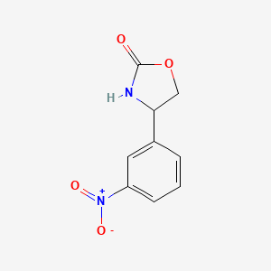 molecular formula C9H8N2O4 B12857889 2-Oxazolidinone, 4-(3-nitrophenyl)- 