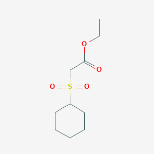 molecular formula C10H18O4S B12857973 Cyclohexanesulfonyl-acetic acid ethyl ester 