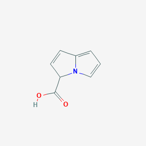 molecular formula C8H7NO2 B12858004 3H-Pyrrolizine-3-carboxylic acid CAS No. 89942-54-1