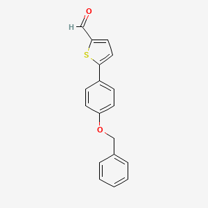 molecular formula C18H14O2S B12858032 5-[4-(Benzyloxy)phenyl]-2-thiophenecarbaldehyde 