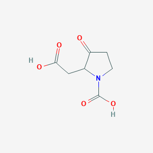 molecular formula C7H9NO5 B12858047 2-(Carboxymethyl)-3-oxopyrrolidine-1-carboxylic acid CAS No. 857205-87-9