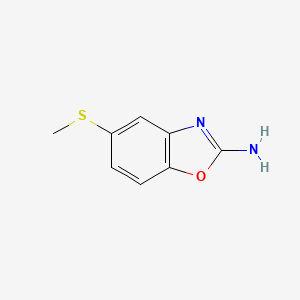 molecular formula C8H8N2OS B12858052 5-(Methylthio)benzo[d]oxazol-2-amine 