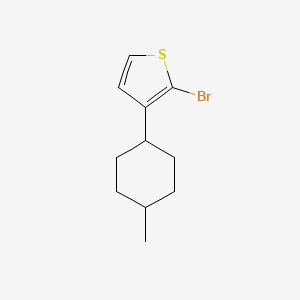 molecular formula C11H15BrS B12858076 2-Bromo-3-(4-methylcyclohexyl)thiophene 